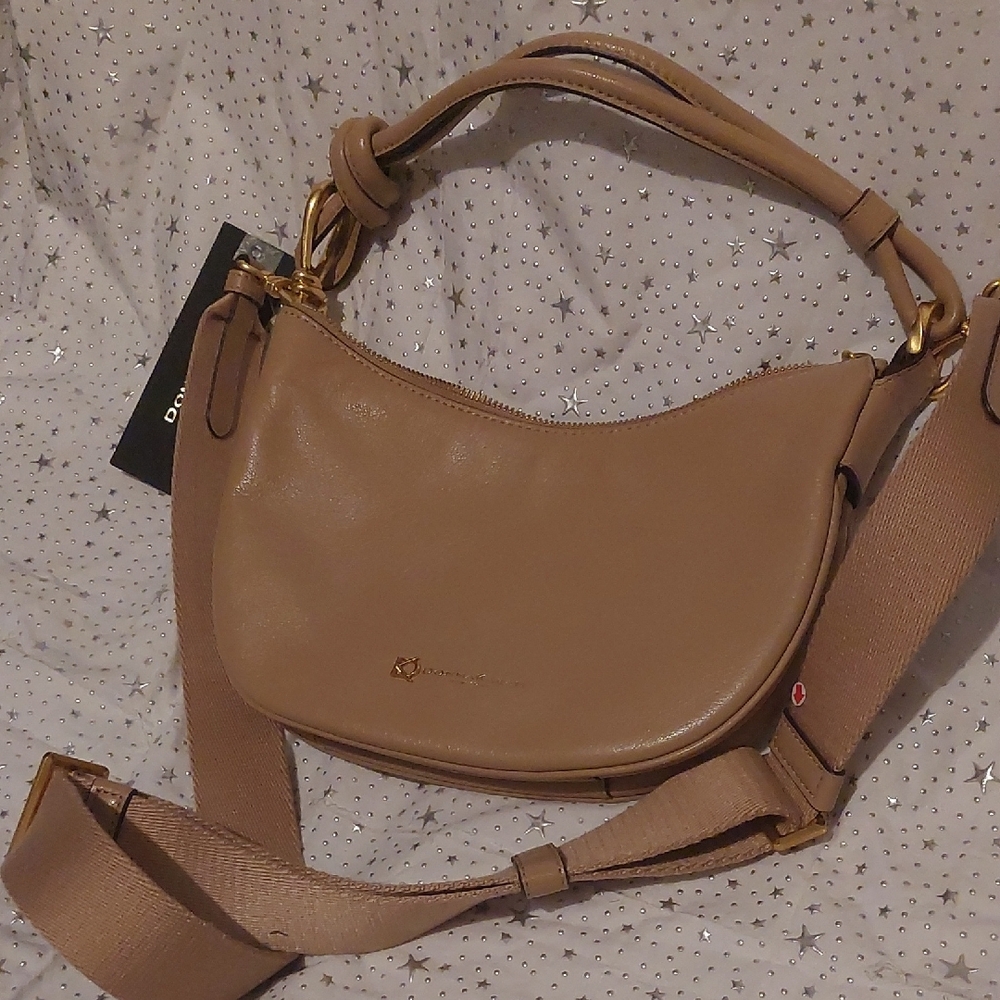 Donna Karan Roslyn Small Leather Hobo Bag - Fawn - Picture 3 of 10